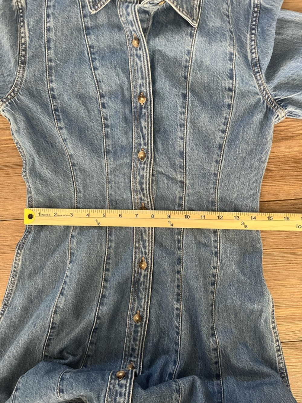 NWT Madewell Seamed Mini Dress in Ramey Wash: Airy Denim Edition Women's 2 - Picture 13 of 14